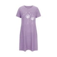 thumbnail image 3 of Vêtements de Nuit Grande Taille pour Femmes, Chemise de Nuit à Manches Courtes pour Femmes, Robe de Nuit Douce et Respirante, Robe Décontractée Confortable, 3 of 6