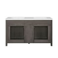thumbnail image 6 of BridgePoint Home Ella 60" Double Sink Bathroom Vanity in Grey Brown with White Stone Top, 6 of 17