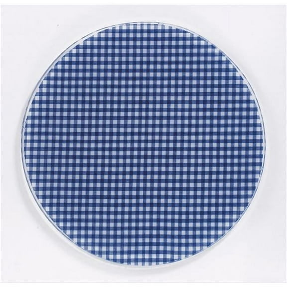 Blue Gingham Silicone Trivet - Pack of 3