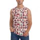 thumbnail image 1 of Balery Rocket Pattern Camisetas sin mangas para hombre, absorbe la humedad y protege contra el mal olor.-3X-Large, 1 of 7