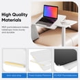 thumbnail image 6 of ZUNMOS Overbed Bedside Lap Desk with Wheels and Tilt Top, Mobile Standing Lap Desk Pneumatic Adjustable Height for Home Office Bedroom Sofa, White, 6 of 9