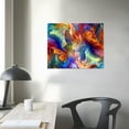 thumbnail image 4 of QZHH Abstract Colorful Wall Art Rainbow Canvas Wall Decor Bright Multicolor Color Blocks Splash Picture Art Modern Contemporary Prints Painting Artwork for Home Living Room Office Decoration, 4 of 5