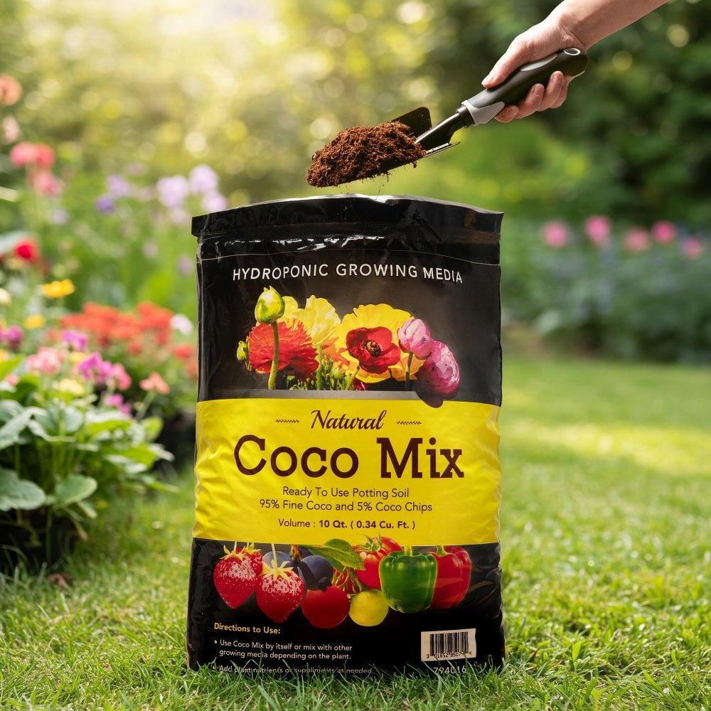 Envelor Potting Soil Mix 10 Quarts Envelor Indoor Plants Soil for Outdoor Plants 0.34 Cubic Feet Potting Mix Hydrated Coco Coir Mix for Plants Ready to Use Natural Plant Top Soil