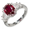 thumbnail image 2 of HeartsAndYou 2.9ct Natural Ruby & Diamond Ring Accents 100% REAL 14k SOLID White Gold, 2 of 9