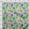 thumbnail image 2 of oneOone Polyester Lycra Light Green Fabric Floral & Skull Diy Clothing Quilting Fabric Print Fabric By Yard 56 Inch Wide, 2 of 4