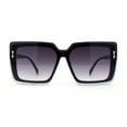 thumbnail image 2 of Womens Oversize Rimless Shield Butterfly Designer Chic Sunglasses Black Smoke, 2 of 4