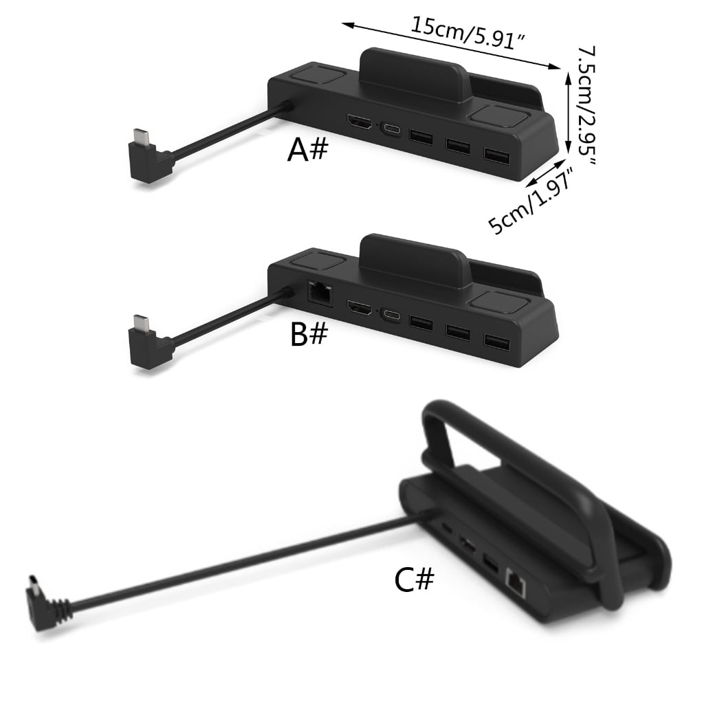 Docking Station for Steamdeck Game Console 6-in-1 Hub Dock with 4K60HZ, PD65W Fast Charging