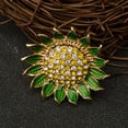 thumbnail image 4 of Broche de pasador de de imitación de cristal esmaltado floral Pasadores de clip de hebilla para mujer Zulema Pin de broche de girasol, 4 of 7