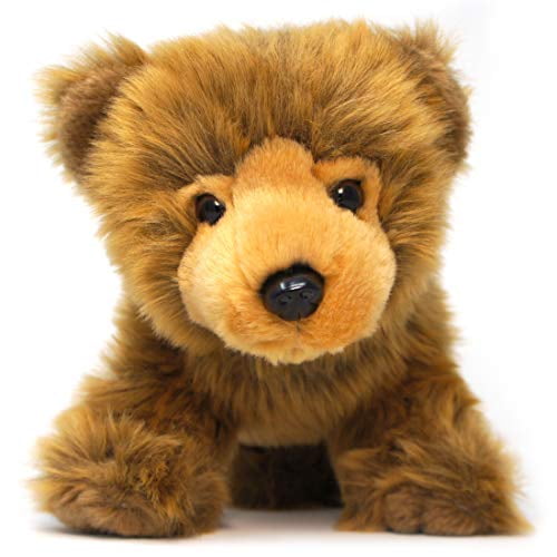 Borya The Baby Brown Grizzly Bear - 9 Inch Realistic Looking Stuffed Animal Plush - by Tiger Tale Toys