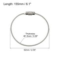 thumbnail image 2 of Unique Bargains 12Pack Cable Key Rings, 6inch(155mm) Wire Keychain Twist Loops, Silver, 2 of 7
