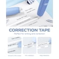 thumbnail image 4 of Four Candies 6MM Retractable White Correction Tape, 4PCS White Smooth Pull Out Correction Tape with 4 Extra Refills,Tear-Resistant Tape Pen & Quick Drying (Blue), 4 of 7