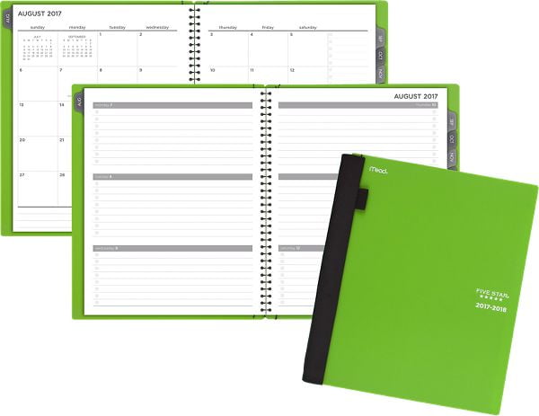 five star advance weekly monthly student planner student planners weekly student planners