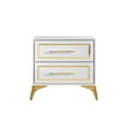 thumbnail image 2 of Castle Place Glam 2-Drawers Nightstand, White, 2 of 8