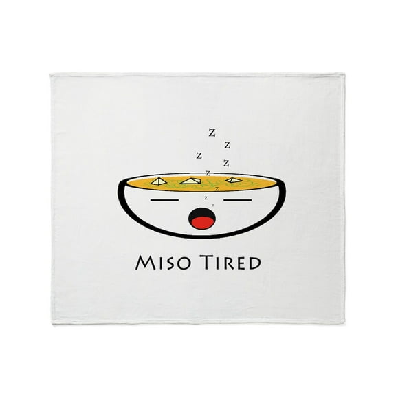 CafePress - Miso Tired Throw Blanket - Soft Fleece Throw Blanket, 50"x60" for All Ages