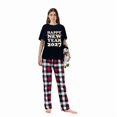thumbnail image 4 of LuLiaMenton Matching Couples New Year Pajamas 2027 Plaid Short Sleeve Long Pants Set, 4 of 5
