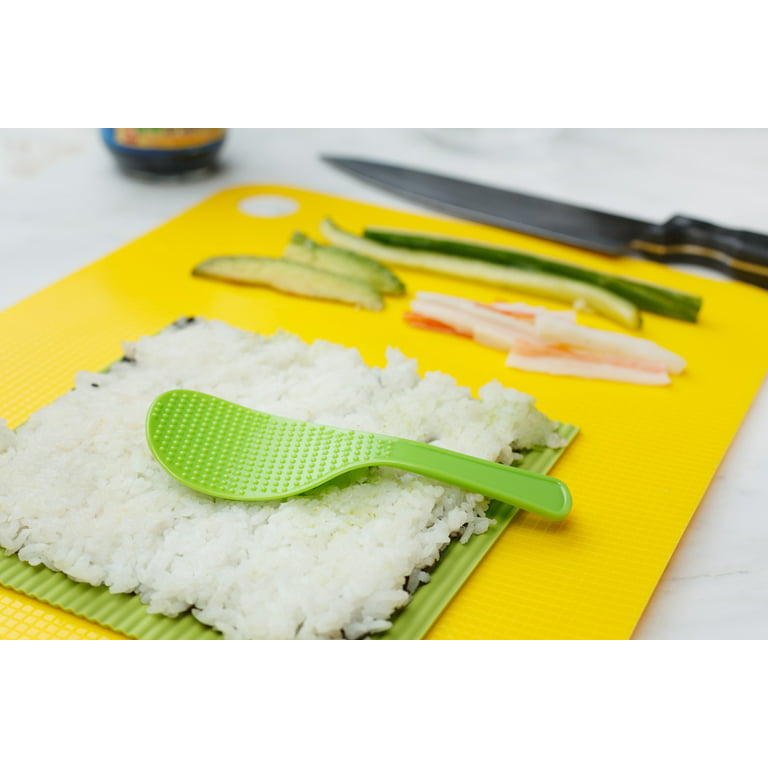 Sushi Making Kit - Silicone Sushi Roller With Rice Paddle, Roll Cutter, and Recipe  Book, Full DIY Sushi Kit 
