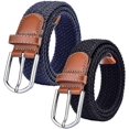 thumbnail image 1 of 2-pack Women's Stretch Canvas Woven Belts - Women's Jeans Belts, 1 of 4