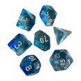 thumbnail image 2 of KLKCMS 7 Pcs dés Polyédriques en Acrylique Jeu de Fête D4-D20 pour Jeu de Rôle Bleu, 2 of 5