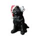 thumbnail image 1 of Perro Negro Con Gorro Navideño Adornos Navideños De Resina Para El Salón Y El Porche Decoración Artesanal, 1 of 7
