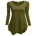 thumbnail image 1 of CHOK Robe Tunique à Manches Longues Col en V Mouchoir Longue Tunique T-Shirt pour Femmes, 1 of 3