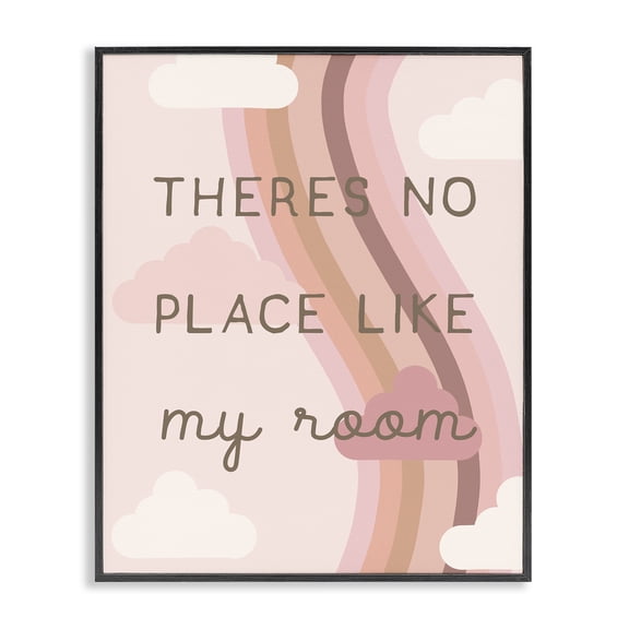 Stupell Industries Bohemian Pastel Pink Clouds Room Quote Typography Black Framed Giclee Art, 11 x 14, by Lil' Rue