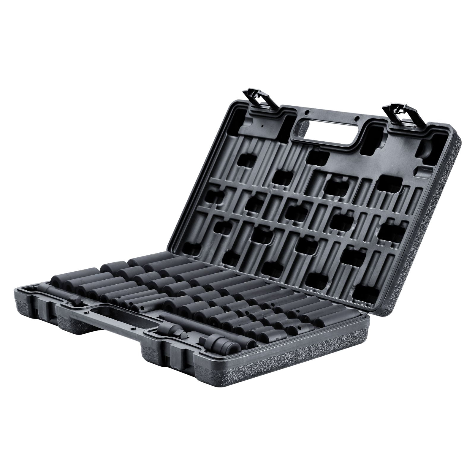 Zaverox 34PCS 1/2" Drive Deep 6 Point Impact Socket Set, Metric 8-36mm Cr-MO Alloy Steel Auto Repair Socket Kit with Heavy Duty Storage Case