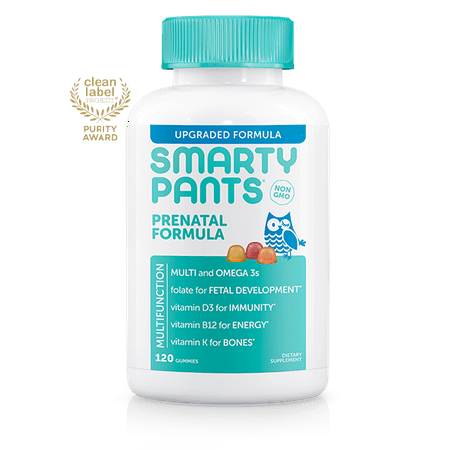 SmartyPants Prenatal Formula Multivitamin Gummies, 120 (The Best Prescription Prenatal Vitamins)
