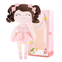 Gloveleya Baby Girl Gifts Plush Dolls Soft Girls Toy Ballerina Pink 13 Inches with Gift Box