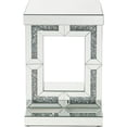 thumbnail image 2 of Accent Table with Open Geometric Base and Acrylic Diamond Inlay Silver, 2 of 6