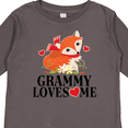 thumbnail image 4 of Inktastic Grammy Loves Me Woodland Fox Girls Long Sleeve Toddler T-Shirt, 4 of 5