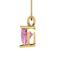 thumbnail image 2 of 2 cctw Simulated Pink Diamond Yellow Gold Plated Pendant with 18" Box Chain (8mm, Heart Cut), 2 of 6