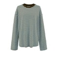 thumbnail image 4 of Womens tshirts long sleeve striped pattern crewneck tee shirts loose fit stylish casual dressy casual business blouse tops, 4 of 4