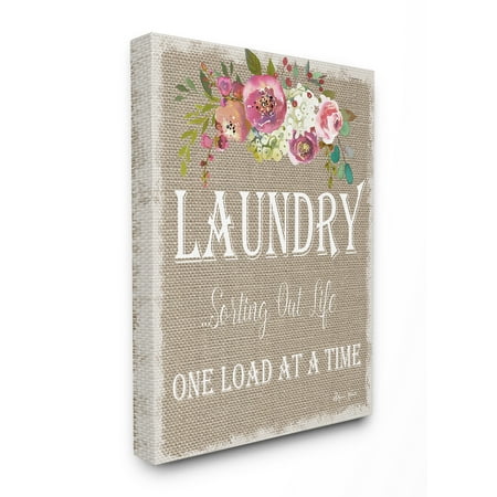 - The Stupell Home Decor Collection Floral Linen Laundry Sorting Life Stretched Canvas Wall Art, 16 x 1.5 x 20