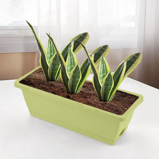 LSLJS Plastic Vegetable Flower Planters Boxes Vegetable Planting Pots Flower Pots Balcony Vegetable Planting Trough for Indoor Outdoor Garden, Patio, Home Decor