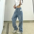 thumbnail image 2 of Aayomet Mom Jeans Women's High Waisted Mom Jeans,Blue S, 2 of 5