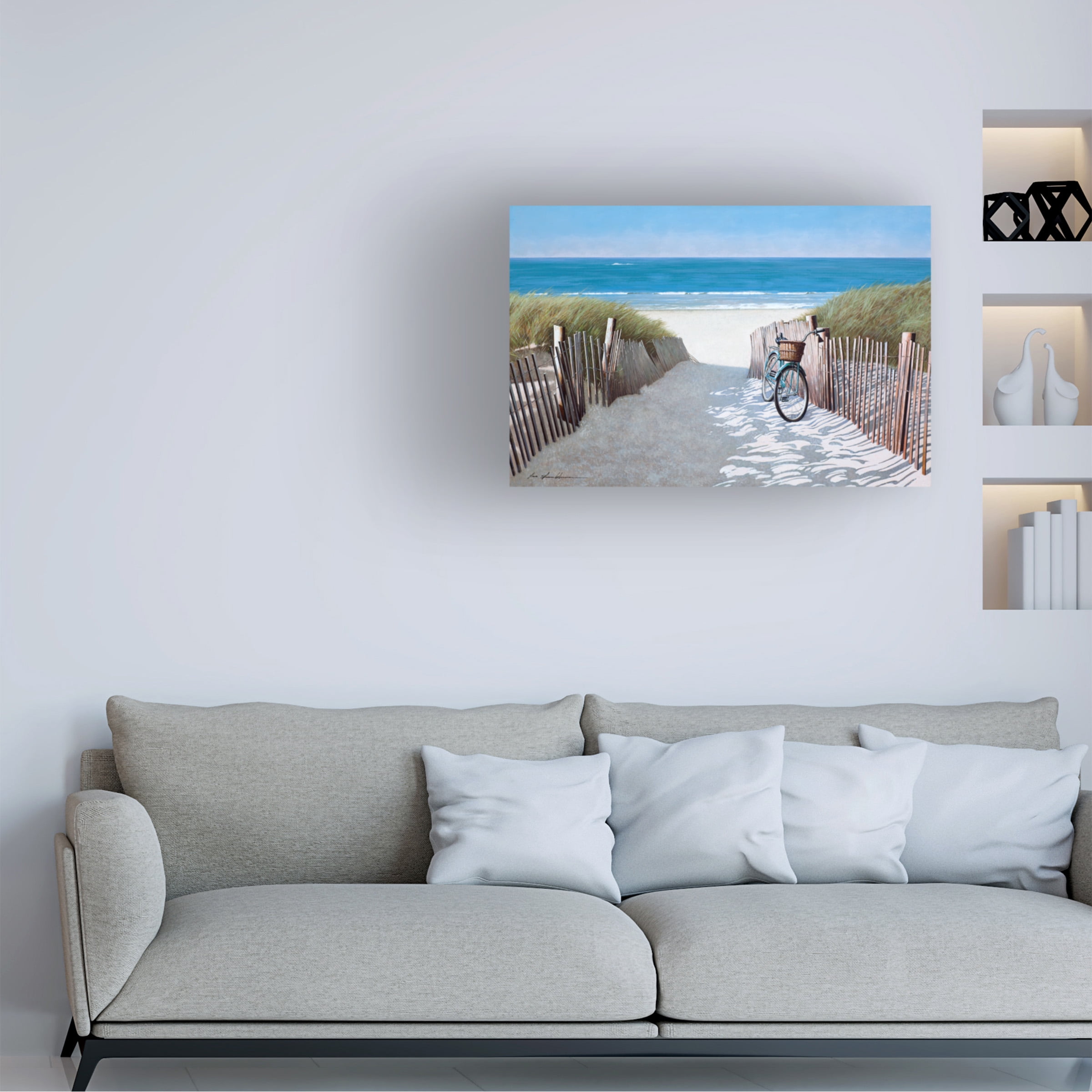 Zhen Huan Lu 'Beach Bike 2' Canvas Art