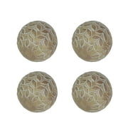 Things2Die4 Plant Themed Wood-like Resin Home Decorative Balls 4 inch (Set of 4)