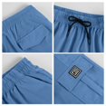 thumbnail image 6 of Men's Elastic Waist Drawstring Shorts Knee-Length Solid Cargo Shorts with Cargo Pockets Relaxed Fit Soft Breathable Summer Bottoms for Outdoor Work and Casual Daily Wear Sky Blue L, 6 of 8