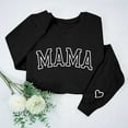 thumbnail image 2 of yoeyez Mama Sweatshirts for Women Oversized Crewneck Sweatshirt Loose Fit Casual Long Sleeve Pullover Spring Outfits 2025 Sweater Tops for Mother's Day Black XS, 2 of 7