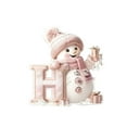 thumbnail image 5 of Adornos navideños, adornos navideños, regalos navideños, colgante de árbol de Navidad con letras de muñeco de nieve, decoración navideña, decoración acrílica plana 2D, muñeco de nieve para colgar., 5 of 5
