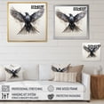 thumbnail image 4 of Designart "Grey Flight Of beauty II" Animals Canvas Art Print, 4 of 5