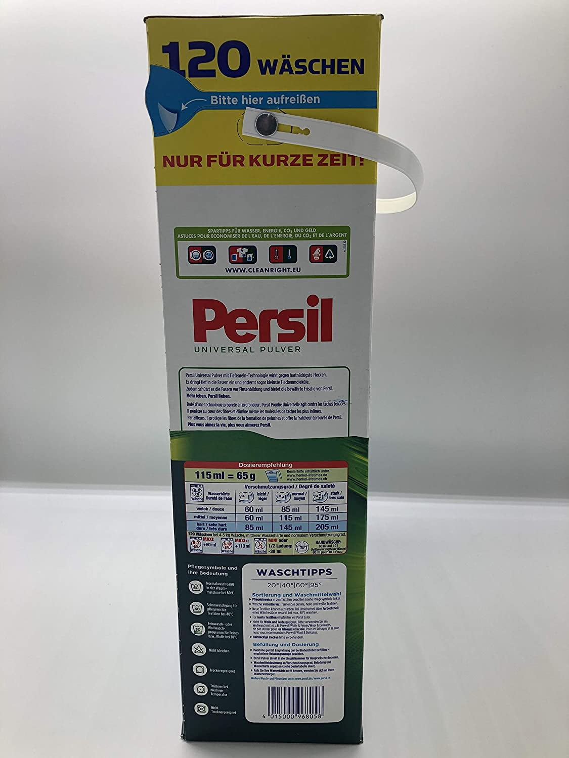 Persil Laundry Detergent Universal Mega Pack (120 Loads / 7.8 Kg)