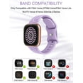thumbnail image 6 of Toyouths Floral Engraved Compatible with Versa 2/Versa/Versa Lite Watch Bands Women Men, Cute Soft Sport Summer Dressy Silicone Strap with Fancy Boho Henna Pattern for Versa 2, 6 of 6