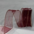 thumbnail image 2 of The Ribbon People Burgundy Red and Gold Organza Wired Craft Ribbon 2" x 27 Yards, 2 of 2