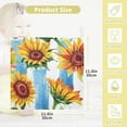 thumbnail image 2 of 3 Pack Wildflower Sunflower Spring Baby Muslin Wash cloths, Watercolor Style Plants Soft Absorbent Face Towels Burp Cloths Cotton Bath Wipes Infant Wash Cloth for Newborn Boys Girls, 2 of 7