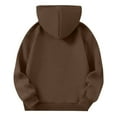 thumbnail image 4 of uublik Girls Hooded Sweatshirt Graphic Cute Preppy Hoodie Sweatshirt Pullover Top Size 5T-15 Brown, 4 of 5