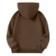 thumbnail image 5 of Sudadera deportiva informal de manga larga de color liso para niños, blusa de poliéster con capucha y mangas largas con insertos en los hombros., 5 of 6