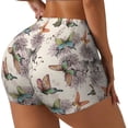 thumbnail image 1 of Balery Flying Butterflies-1 Pantalones cortos de entrenamiento estampados para mujer, sin costuras, ajustados, para gimnasio, yoga, correr, deportes, ejercicio activo, fitness.-Large, 1 of 8