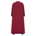thumbnail image 5 of Women's Plus Size Loose Robe Casual Dress Solid Color Oversized Maxi Dress Ladies Long Sleeve Round Neck Long Dresses, 5 of 7