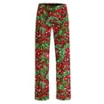 thumbnail image 7 of Riecok Womens Lounge Pants Plus Size Elastic Waist Straight Leg Pajama Bottoms Christmas Print Trendy Casual Lounge Pants Multicolor S, 7 of 7